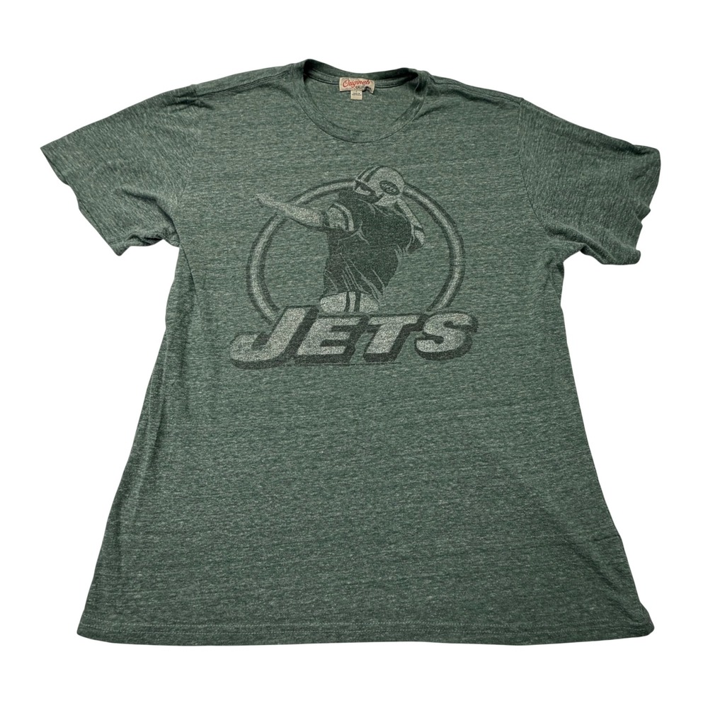 Junk Food Originals New York Jets Mens Large Graphic T-Shirt Green Heathered NFL